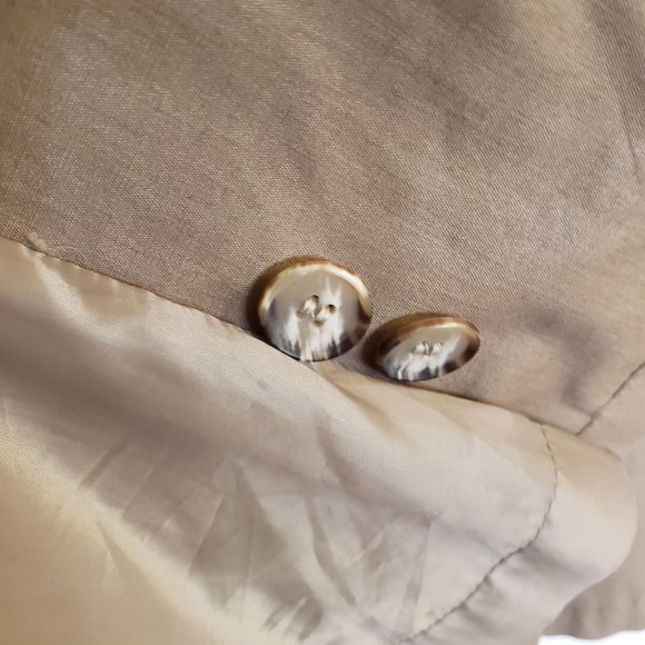 Vintage Misty Harbor Trench Wrap coat size 12US single breast Khaki mid calf - Picture 6 of 16